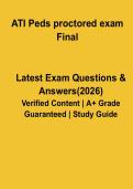 ATI Pediatrics Proctored Exam &ndash; Practice Questions & Answers Study Guide PDF