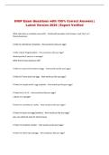 IHOP Exam Questions with 100&percnt; Correct Answers &vert; Latest Version 2026 &vert; Expert Verified