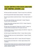 GALEN CERTIFICATION EXAM QUESTIONS AND VERIFIED ANSWERS 2026&period;&NewLine;&NewLine;