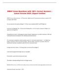 INRAT Exam Questions with 100&percnt; Correct Answers &vert; Latest Version 2026 &vert; Expert Verified