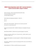 INRAT Exam Questions with 100&percnt; Correct Answers &vert; Latest Version 2026 &vert; Expert Verified