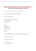 INRAT Exam Questions with 100&percnt; Correct Answers &vert; Latest Version 2026 &vert; Expert Verified
