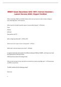 INRAT Exam Questions with 100&percnt; Correct Answers &vert; Latest Version 2026 &vert; Expert Verified