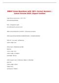 INRAT Exam Questions with 100&percnt; Correct Answers &vert; Latest Version 2026 &vert; Expert Verified