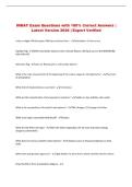 INRAT Exam Questions with 100&percnt; Correct Answers &vert; Latest Version 2026 &vert; Expert Verified