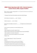 INRAT Exam Questions with 100&percnt; Correct Answers &vert; Latest Version 2026 &vert; Expert Verified