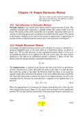 summary-simple harmonic motion