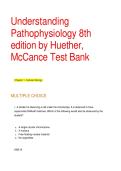 Understanding Pathophysiology&comma; 8th Edition &ndash; Huether&comma; McCance & Brashers &ndash; Complete Test Bank with Verified Answers