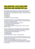 HESI OBSTETRICS LATEST EXAM PREP QUESTIONS AND ANSWERS PDF 2026&period;&NewLine;&NewLine;