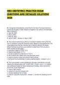 HESI OBSTETRICS PRACTICE EXAM QUESTIONS AND DETAILED SOLUTIONS 2026&period;&NewLine;&NewLine;