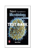 Test Bank &mdash; Talaro&rsquo;s Foundations in Microbiology&comma; 11th Edition &lpar;Chess&comma; 2021&rpar;&comma; Chapters 1-27 &vert; All Chapters Covered&NewLine;