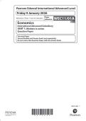 Pearson Edexcel International Advanced Level Economics  &lpar; WEC11&sol;01A &rpar;  Question paper Jan 2026 