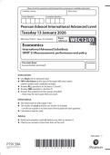 Pearson Edexcel International Advanced Level  Economics  &lpar; WEC12&sol;01 &rpar;  Question paper Jan 2026 