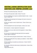 HOISTING LICENSE CERTIFICATION EXAM QUESTIONS AND VERIFIED ANSWERS 2026&period;&NewLine;&NewLine;