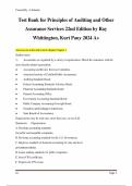 Principles of Auditing and Other Assurance Services&comma; 22nd Edition &lpar;Whittington & Pany&rpar;&comma; Test Bank &ndash; Comprehensive Practice Questions and Answers