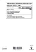 Pearson Edexcel International Advanced Level  Economics  &lpar; WEC13&sol;01A&rpar;  Question paper Jan 2026  