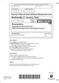Pearson Edexcel International Advanced Level Economics  &lpar; WEC14&sol;01&rpar;  Question paper Jan 2026 
