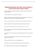 LARE Exam Questions with 100&percnt; Correct Answers &vert; &NewLine;Latest Version 2026 &vert; Expert Verified 