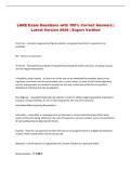 LARE Exam Questions with 100&percnt; Correct Answers &vert; &NewLine;Latest Version 2026 &vert; Expert Verified 