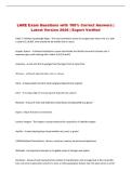 LARE Exam Questions with 100&percnt; Correct Answers &vert; &NewLine;Latest Version 2026 &vert; Expert Verified 