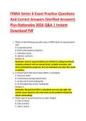 FINRA Series 6 Exam Practice Questions &NewLine;And Correct Answers &lpar;Verified Answers&rpar; &NewLine;Plus Rationales 2026 Q&A &vert; Instant &NewLine;Download Pdf 
