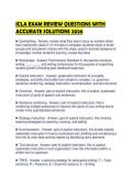 ICLA EXAM REVIEW QUESTIONS WITH ACCURATE SOLUTIONS 2026&period;&NewLine;&NewLine;