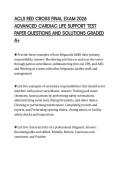 ACLS RED CROSS FINAL EXAM 2026&NewLine;ADVANCED CARDIAC LIFE SUPPORT TEST&NewLine;PAPER QUESTIONS AND SOLUTIONS GRADED&NewLine;A&plus;&NewLine;