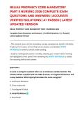 RELIAS PROPHECY CORE MANDATORY PART II NURSING 2026 COMPLETE EXAM QUESTIONS AND ANSWERS &vert; ACCURATE VERIFIED SOLUTIONS &vert; A&plus; PASSED &vert; LATEST UPDATED VERSION