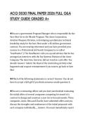 ACQ 0030 FINAL PAPER 2026 FULL Q&A&NewLine;STUDY GUIDE GRADED A&plus;