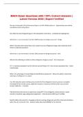 MACS Exam Questions with 100&percnt; Correct Answers &vert; &NewLine;Latest Version 2026 &vert; Expert Verified 