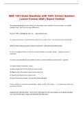 MAE 1351 Exam Questions with 100&percnt; Correct Answers &vert; &NewLine;Latest Version 2026 &vert; Expert Verified 