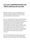 ACQ 0030 COMPREHENSIVE REVIEW 2026&NewLine;VERIFIED QUESTIONS AND SOLUTIONS&NewLine;