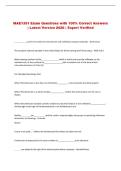 MAE 1351 Exam Questions with 100&percnt; Correct Answers &vert; &NewLine;Latest Version 2026 &vert; Expert Verified 