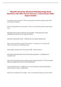 Maryville University Advanced Pathophysiology Exam Questions with 100&percnt; Correct Answers &vert; Latest Version 2026 &vert; Expert Verified 