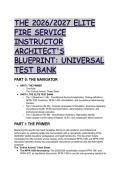 2026&sol;2027 Elite Fire Service Instructor Test Bank & Exam Prep &lpar;NFPA 1020 & 1400&rpar; - 88 Q&A with Rationales