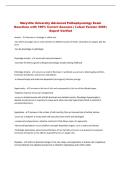 Maryville University Advanced Pathophysiology Exam Questions with 100&percnt; Correct Answers &vert; Latest Version 2026 &vert; Expert Verified 