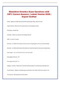 Mendelian Genetics Exam Questions with 100&percnt; Correct Answers &vert; Latest Version 2026 &vert; Expert Verified 