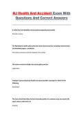 NJ Health and Accident Insurance &ndash; State Exam Q&A Study Guide