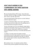 ADULT HEALTH NURSING III 2026&NewLine;COMPREHENSIVE TEST PAPER QUESTIONS&NewLine;WITH VERIFIED ANSWERS