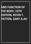 Test Bank&colon; Structure & Function of the Body &lpar;15th Edition&rpar; &ndash; Kevin T&period; Patton & Gary A&period; Thibodeau
