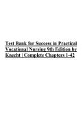 Test Bank&colon; Success in Practical&sol;Vocational Nursing&colon; From Student to Leader &lpar;9th Edition&rpar; &ndash; Patricia Knecht