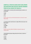 COMPTIA A&plus; PRACTICE EXAM LATEST 2026 UPDATE &NewLine;100 QUESTIONS AND DETAILED VERIFIED ANSWERS &NewLine;FROM ACTUAL EXAMS TEST GRADE A&plus; 