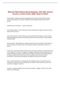 Missouri Title Producer   Exam Questions with 100&percnt; Correct Answers &vert; Latest Version 2026 &vert; Expert Verified 