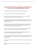 Missouri Title Producer   Exam Questions with 100&percnt; Correct Answers &vert; Latest Version 2026 &vert; Expert Verified 