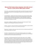 Missouri Title Producer   Exam Questions with 100&percnt; Correct Answers &vert; Latest Version 2026 &vert; Expert Verified 