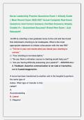 Nurse Leadership Practice Questions Exam 1 &Study Guide  &NewLine;&vert;&vert; Most Recent Exam 2026-2027 Actual Complete Real Exam &NewLine;Questions And Correct Answers &lpar;Verified Answers&rpar; Already &NewLine;Graded A&plus; &vert; Guaranteed Success&excl;&excl; Brand New Exam &vert; Just &NewLine;Released&excl;&excl; 