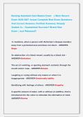 Nursing Assistant Care Basics Exam   &vert;&vert; Most Recent &NewLine;Exam 2026-2027 Actual Complete Real Exam Questions &NewLine;And Correct Answers &lpar;Verified Answers&rpar; Already &NewLine;Graded A&plus; &vert; Guaranteed Success&excl;&excl; Brand New               &NewLine;Exam &vert; Just Released&excl;&excl;