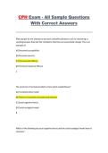Certified in Public Health &lpar;CPH&rpar; Exam &ndash; Sample Questions and Answers Study Guide