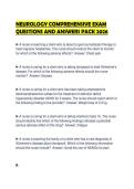 NEUROLOGY COMPREHENSIVE EXAM QUESTIONS AND ANSWERS PACK 2026&period;&NewLine;&NewLine;
