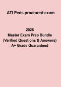 ATI Pediatrics Proctored Exam &ndash; Practice Questions & Answers Study Guide PDF